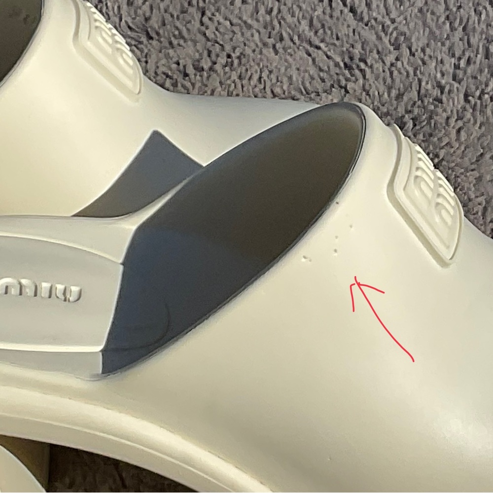 MIU MIU Rubber Mules Sabots size 8 SOLD - Picture 6 of 7